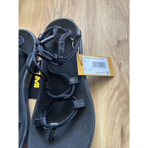 NWOB WOMENS SIZE 9 BLACK TEVA VOYA INFINITY BUNGEE SANDALS 1019622 - Picture 2 of 6